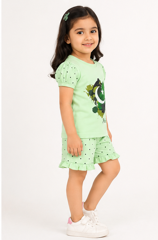 Girls Azadi Suit-flag
