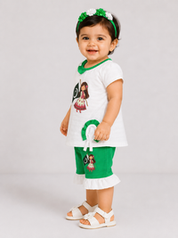 Girls Azadi suit- flag