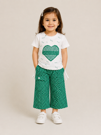 Girls Azadi Suit-Heart