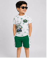 Boy Azadi suit-tree print