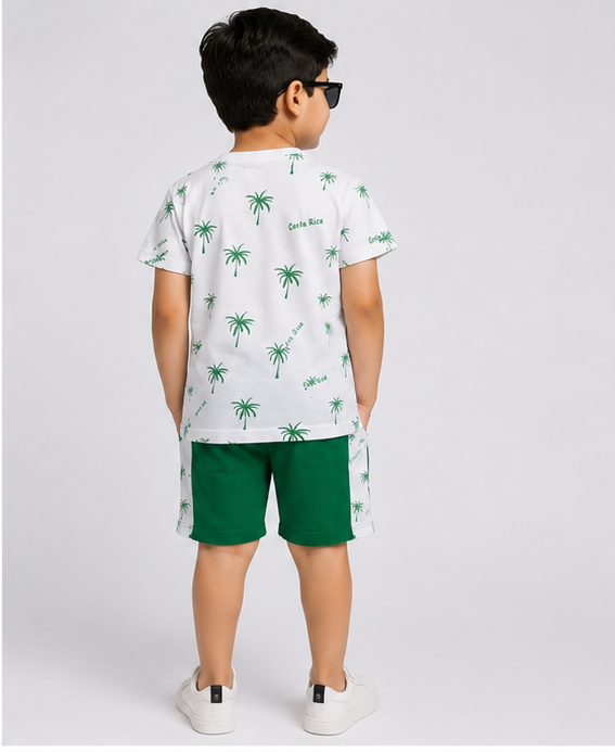 Boy Azadi suit-tree print
