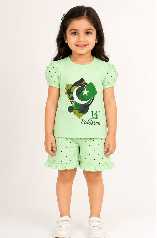 Girls Azadi Suit-flag